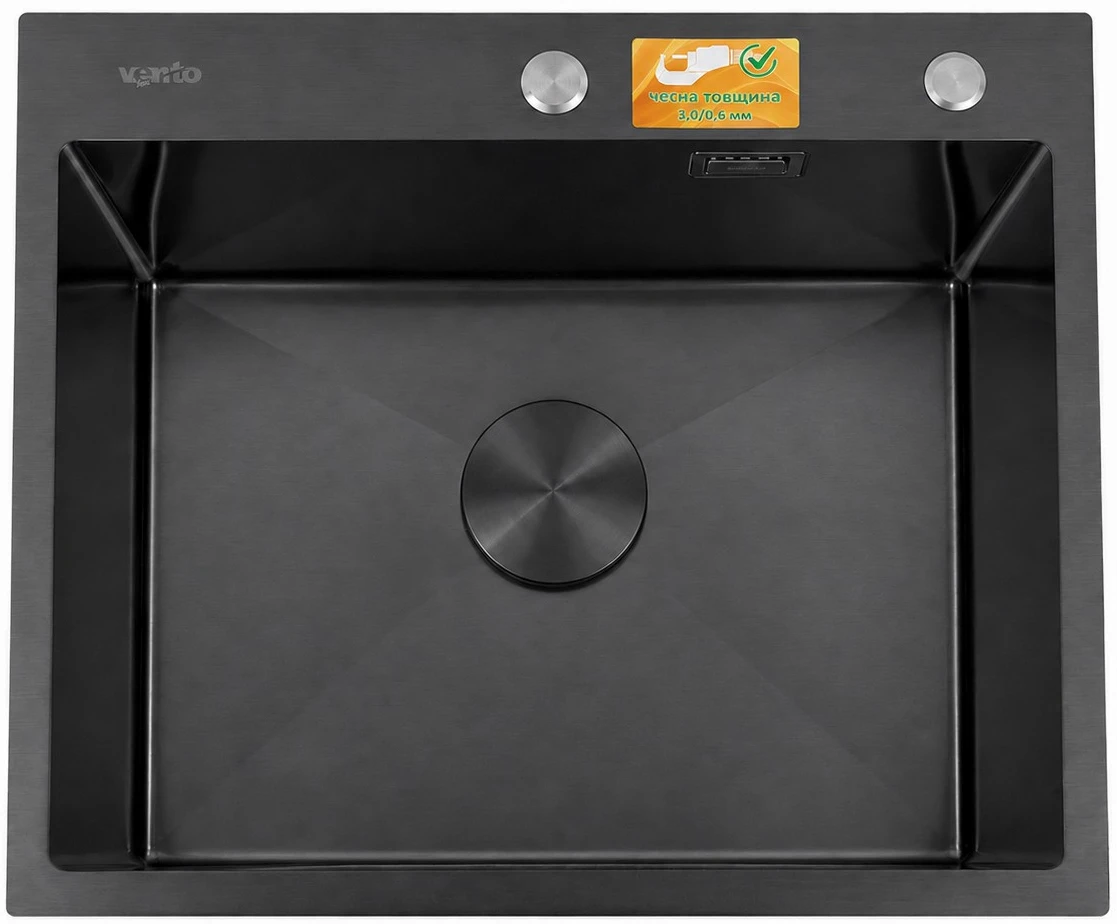 Мийка кухонна Ventolux HMKS 5448 PVD BK 3/0,6